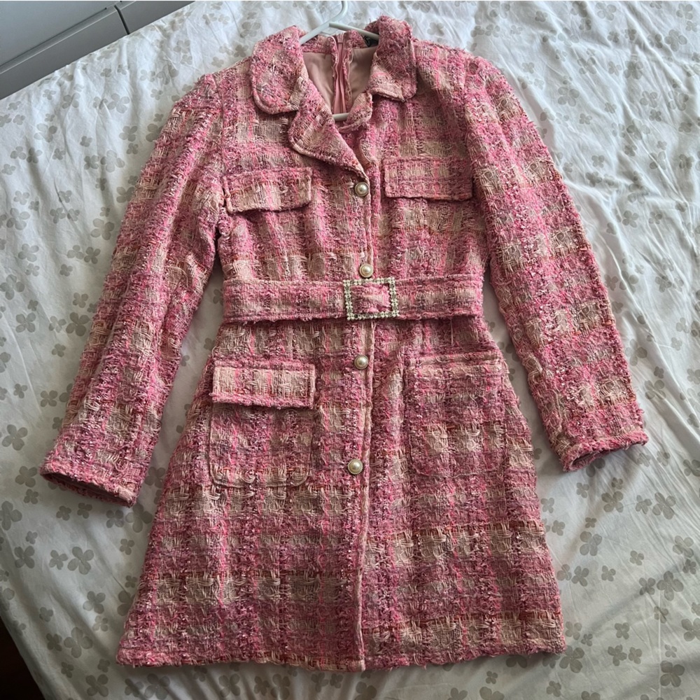 PINK TWEED DRESS
